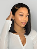 
        Nadula Bye Bye Knots Wig | 7x5 Pre-Bleached Invisible Knots Bob Glueless Wig Natural Hairline    