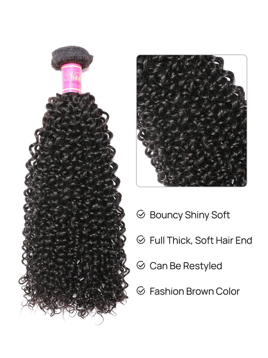 
        Nadula Brazilian Culry 4 PCS Virgin Hair Weave Quality Real Virgin Curly Hair Bundles     