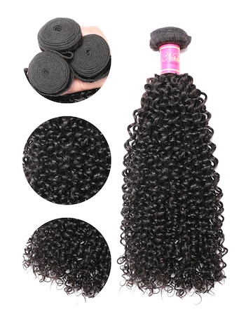 
        Nadula Kinky Curly Hair Weave 3 Bundles Virgin Human Hair Good Extensions     