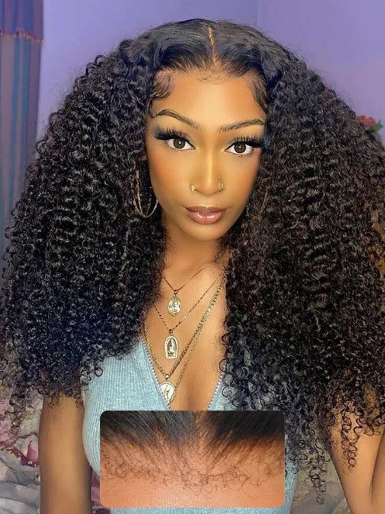 
        Nadula Bye Bye Knots Wig | 7x5 Kinky Curly Pre cut Lace Closure Human Hair Wigs     