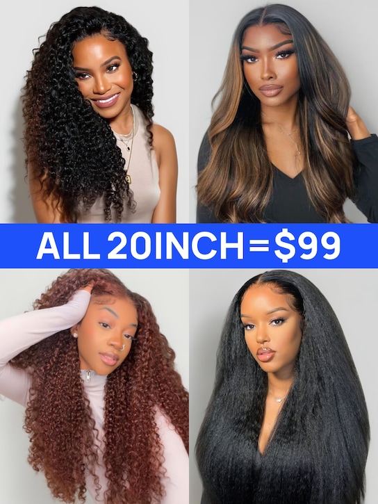 Everything $99 | Nadula Flash Sale Hot Selling Wigs Natural Hairline 150%-180% Density Human Hair Wigs