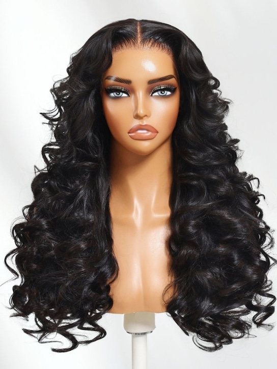 Nadula 13x4 Pre everything™ Big Bouncy Curl Wig with Side Part Loose Wave Layers Wig Put on and Go Human Hair Wigs with Invisible Drawstring