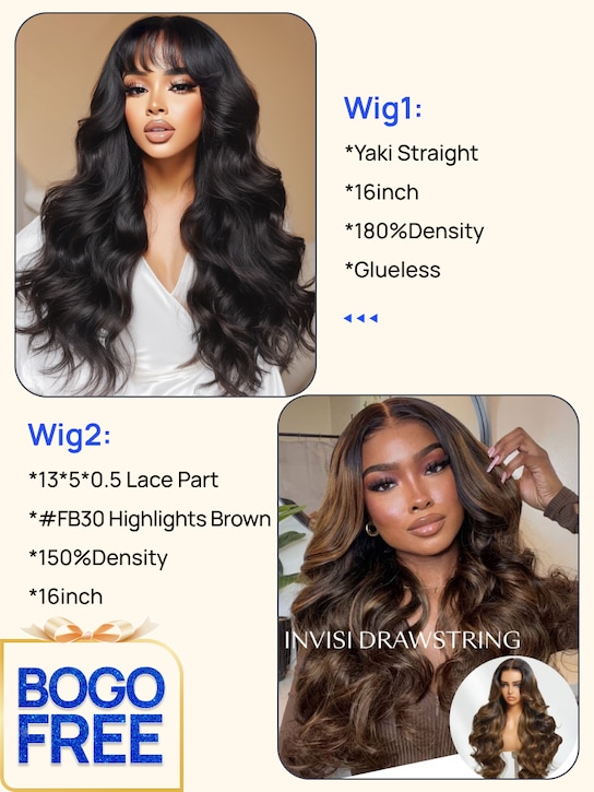 $149=2 Wigs | Nadula Flash Sale 18 Inch Yaki Straight
